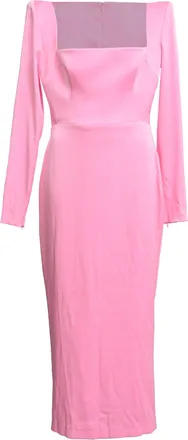 Alex Perry Mercer Portrait Dress in Pink Satin