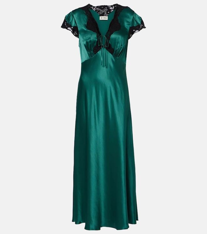 Amari satin midi dress