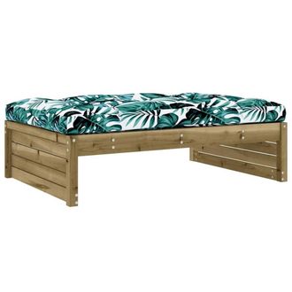 Berkfield Home Garden Footstool 120x80 cm Impregnated Wood Pine in Brown