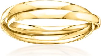 Ross-Simons Italian 10kt Yellow Gold Rolling Ring