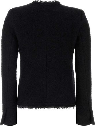 Isabel Marant Wool Blend Textured Blazer - Black