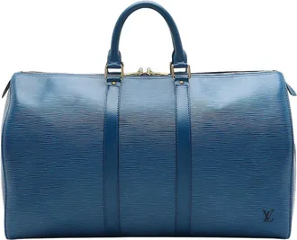 Louis Vuitton Blue Epi Leather Keepall 45 Duffle (Authentic Pre-Loved)