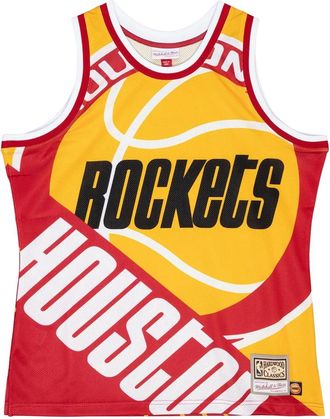 Mitchell & Ness Canotta Big Face NBA Houston Rockets - Giallo