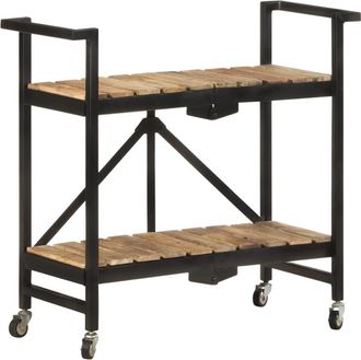 vidaXL Carrito De Cocina De Madera Maciza De Mango 87x36x81 Cm Vidaxl