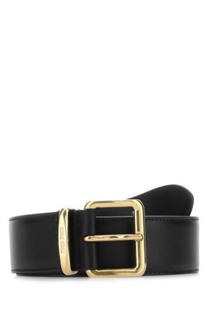 Miu Miu Black Buckle Solid Belt