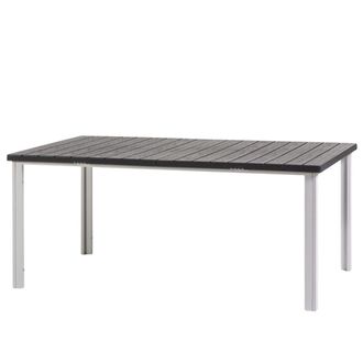 Siediti Fuori e Dentro Mesa de jard&iacute;n rectangular 180x90 cm con tablero de lamas pizarra