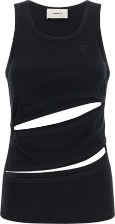Coperni Spiral Tank Top - Dames - Tops zonder mouwen - Zwart - S - Katoen - Tops