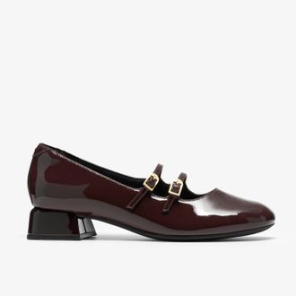 Clarks Daiss30 Shine Burgundy Patent