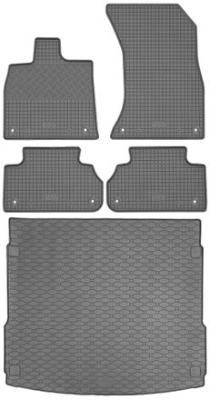 OEM Audi Q5 Ii Suv / Sportback Desde 01.2017 Set - Alfombrillas De Goma Para Coche + Alfombrilla Para Maletero
