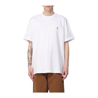 Carhartt Work in Progress T-Shirts, male, White, L, Chase Tee