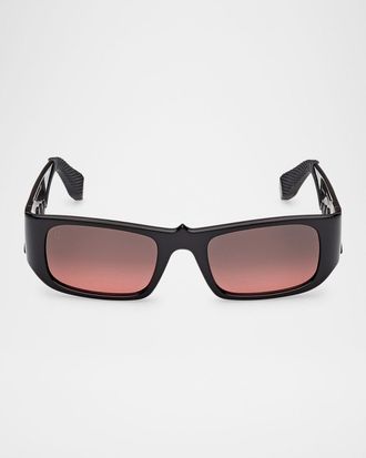 Christian Louboutin Men & apos;s LB0017M Acetate Rectangle Sunglasses