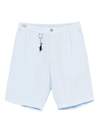 Paul & Shark Blue Relaxed-Fit Linen Shorts