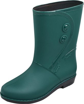 Generic Womens Wellies Boots Waterproof Wellington Boots Easier On & Off Lightweight Ladies Festival Dog Walking Rain Boots Festival Rain Wellington Boots (Gr
