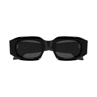 Alaia Aa0086s Bold Rectangular Sunglasses with Wide Temples