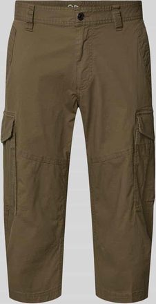 s.Oliver Black Label Relaxed Fit Cargoshorts aus Baumwoll-Mix in Oliv, Gr&ouml;&szlig;e 31