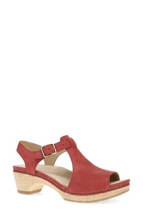 Dansko Laverne Ankle Strap Peep Toe Platform Sandal in Paprika at Nordstrom, Size 11.5-12Us