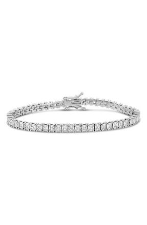 SHYMI Cubic Zirconia Tennis Bracelet in Silver at Nordstrom, Size 7