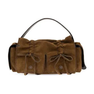 Acne Studios Handbags, unisex, Brown, Size: ONE SIZE Multipocket Suede S