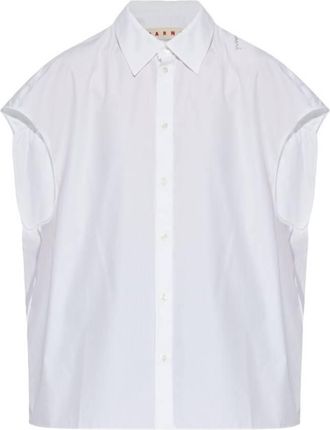 Marni Sleeveless Poplin Shirt, Brand Size 40 ( US Size 8 )