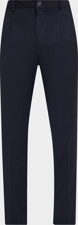 Bugatchi Men & apos;s Slim Hybrid-Waist Wool Pleated Pants