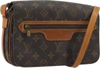 Louis Vuitton Tweedehands Canvas Louis Vuitton tassen - Dames - Vintage Schoudertas - Bruin - ONE Size - Vintage
