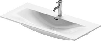 Duravit Lavamanos Para Muebles Duravit Viu 234410, 1030 Mm, Con Rebosadero, Con Banco Para Grifos, 2 Agujeros Para Grifos, Color: Blanco Con Wondergliss - 234