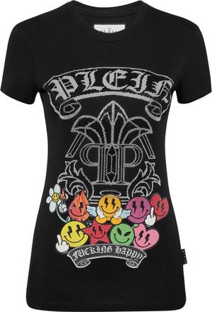 Philipp Plein T-Shirt Pure - Dames - T-shirts - Zwart - XS - Katoen - Tops