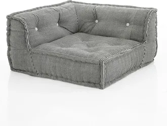 Oresteluchetta Sof&aacute; esquinero modular algod&oacute;n con l&iacute;neas 40x80x80 cm