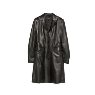 Gucci Leather Single-breasted Coat