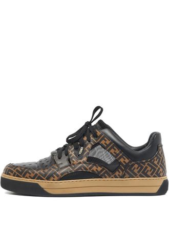 Fendi logo-motif sneakers - Black