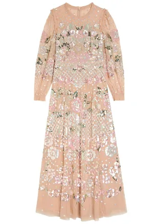 Needle & Thread Rosalie Sequin-embellished Tulle Gown - Beige - 12 (UK16 / XL)