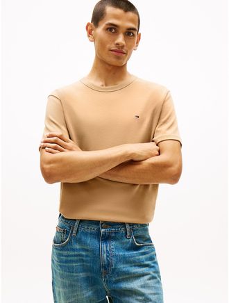 Tommy Hilfiger Mens Heavyweight Crewneck T-Shirt - Beige - XXL