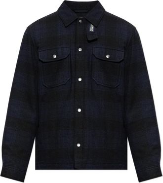 Woolrich Wool Jacket - Heren - Zomerjassen - Blauw - M - Wol - Jassen