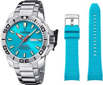 Festina F20665-6 Mens The Originals Watch and Strap Gift Set - Silver - One Size