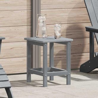 vidaXL Mesa Lateral Adirondack Gris Claro 38 X 38 X 46 Cm Hdpe Vidaxl
