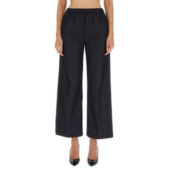 Aspesi Wide Trousers - female - Aspesi - Wide Trousers - Blue - L - Trousers