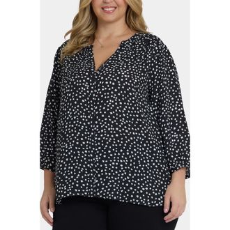 NYDJ Pintuck Top in Francoise Dots at Nordstrom, Size 2X
