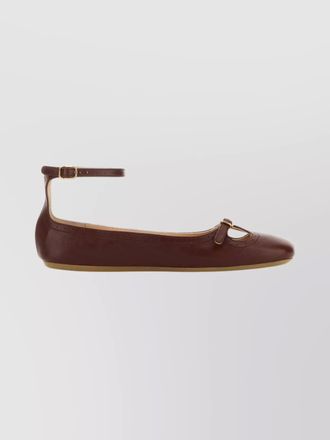 Chlo&eacute; leather ballerina shoes