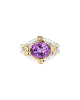 Tiramisu Silver 3.40 Ct. Tw. Amethyst Ring