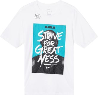 Nike LeBron James Printing Sports Short Sleeve White BQ3625-100