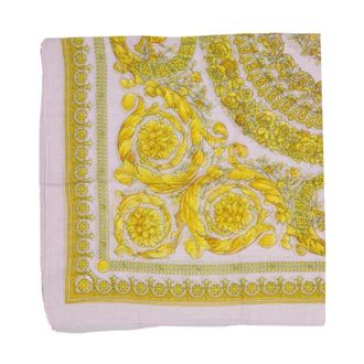 Versace Accessoires, Dames, Roze, ONE Size, Foulard Vierkante Sjaal