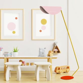 Tosel L&aacute;mpara para leer metal Alt.174cm multicoldorado Pantalla: rosa