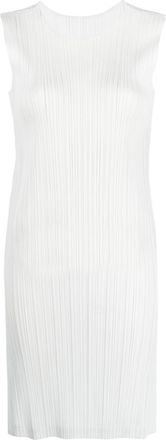 Pleats Please Issey Miyake Monthly Colors March pliss&eacute; dress - women - Polyester - 3 - White