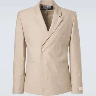 Jacquemus Blazer Melo in twill di misto lino