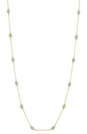 Estella Bartlett Amazonite Paperclip Link Necklace in Gold at Nordstrom