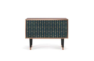 StoryZ Aparador bajo azul y amarillo 2 puertas L 94 cm