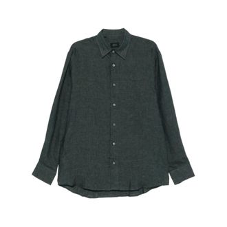 Brioni Casual Shirts, male, Green, Size: XL Buttoned Shirt
