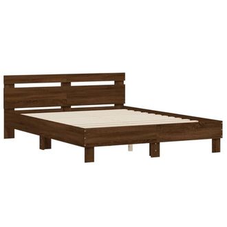 Berkfield Home Durable Bed Frame without Mattress Brown Oak 140x200 cm