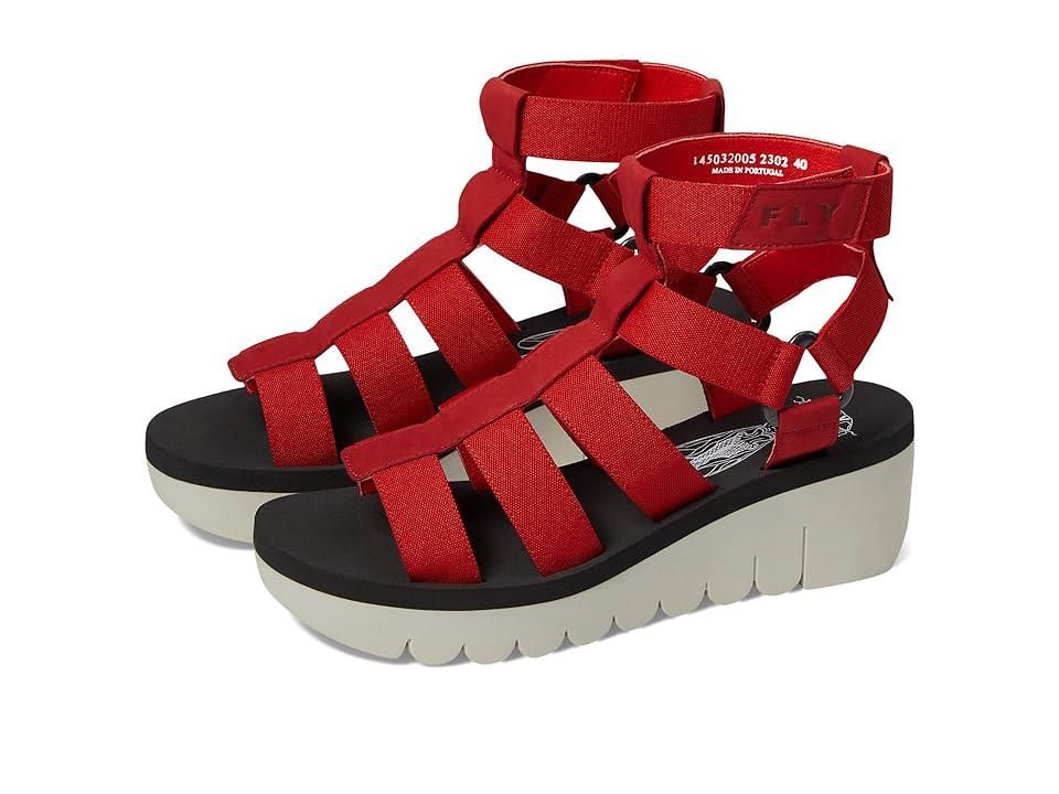 (取寄) フライロンドン レディース YUFI032FLY FLY LONDON women YUFI032FLY Lipstick Red/Red Cupido/Elastic FLY London YUFI032FLY Womens Shoes Lipstick Red/Red Cupido/Elastic