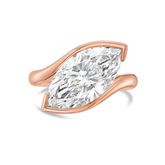 Diana M. Jewels 18KT ROSE GOLD LAB GROWN MARQUISE DIAMOND FASHION RING WEIGHING 5.00 CTS TW